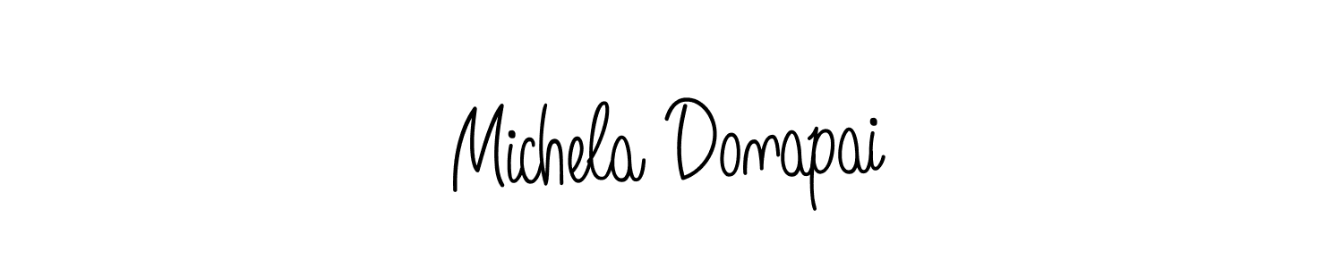 You can use this online signature creator to create a handwritten signature for the name Michela Donapai. This is the best online autograph maker. Michela Donapai signature style 5 images and pictures png