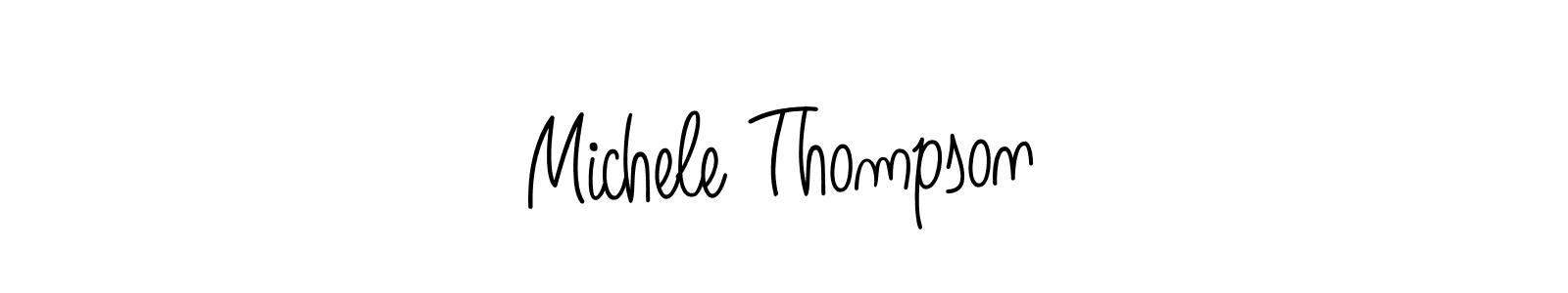 Design your own signature with our free online signature maker. With this signature software, you can create a handwritten (Angelique-Rose-font-FFP) signature for name Michele Thompson. Michele Thompson signature style 5 images and pictures png