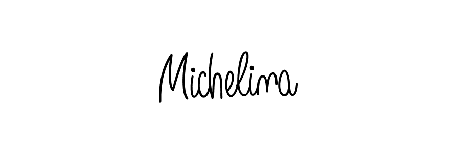 The best way (Angelique-Rose-font-FFP) to make a short signature is to pick only two or three words in your name. The name Michelina include a total of six letters. For converting this name. Michelina signature style 5 images and pictures png