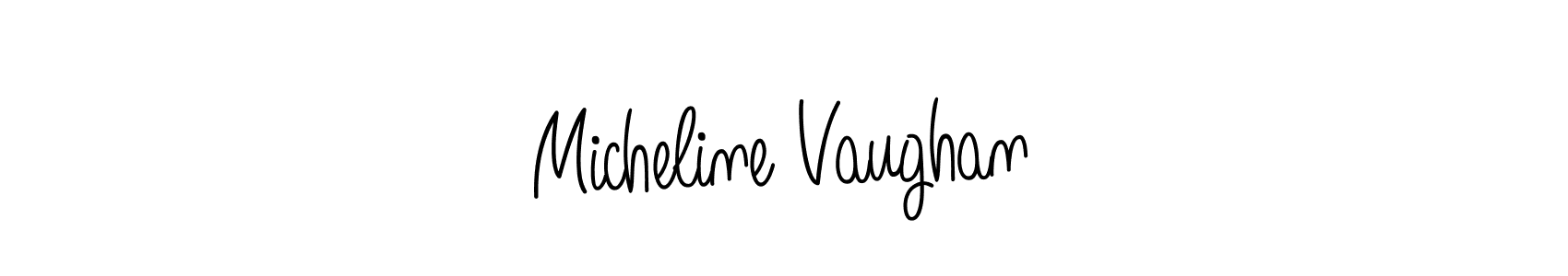 How to make Micheline Vaughan signature? Angelique-Rose-font-FFP is a professional autograph style. Create handwritten signature for Micheline Vaughan name. Micheline Vaughan signature style 5 images and pictures png