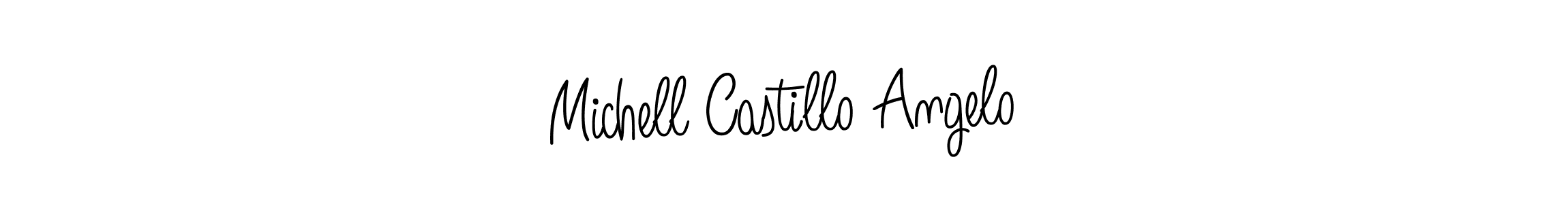 How to make Michell Castillo Angelo name signature. Use Angelique-Rose-font-FFP style for creating short signs online. This is the latest handwritten sign. Michell Castillo Angelo signature style 5 images and pictures png