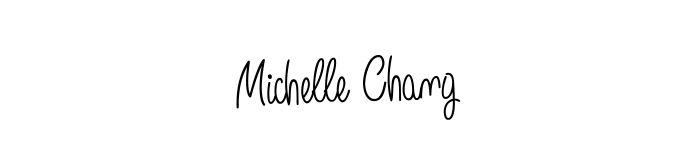 The best way (Angelique-Rose-font-FFP) to make a short signature is to pick only two or three words in your name. The name Michelle Chang include a total of six letters. For converting this name. Michelle Chang signature style 5 images and pictures png