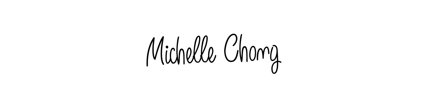Michelle Chong stylish signature style. Best Handwritten Sign (Angelique-Rose-font-FFP) for my name. Handwritten Signature Collection Ideas for my name Michelle Chong. Michelle Chong signature style 5 images and pictures png