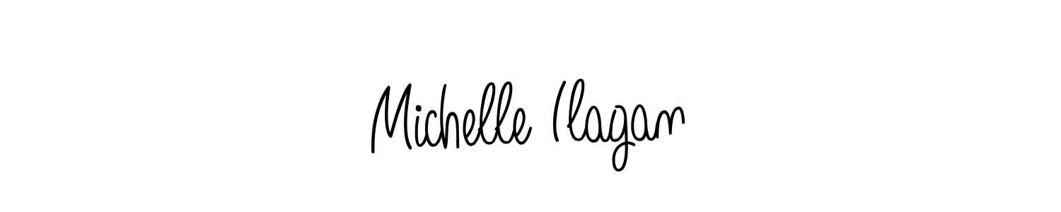 How to make Michelle Ilagan name signature. Use Angelique-Rose-font-FFP style for creating short signs online. This is the latest handwritten sign. Michelle Ilagan signature style 5 images and pictures png