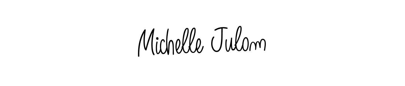 Check out images of Autograph of Michelle Julom name. Actor Michelle Julom Signature Style. Angelique-Rose-font-FFP is a professional sign style online. Michelle Julom signature style 5 images and pictures png