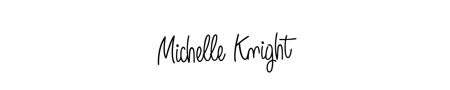 You should practise on your own different ways (Angelique-Rose-font-FFP) to write your name (Michelle Knight) in signature. don't let someone else do it for you. Michelle Knight signature style 5 images and pictures png