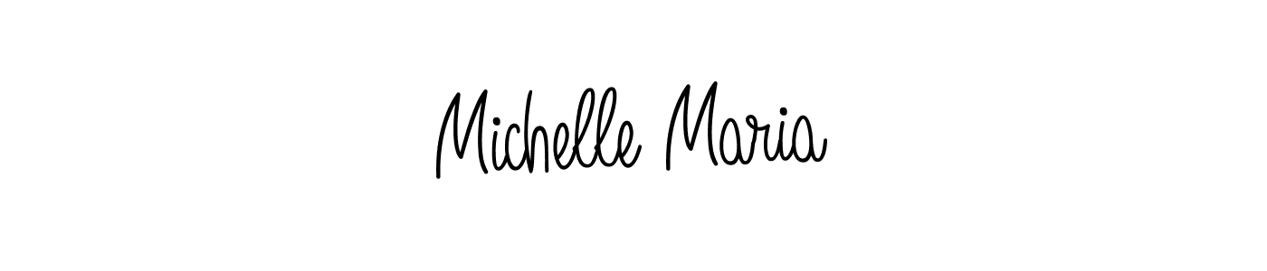 How to make Michelle Maria signature? Angelique-Rose-font-FFP is a professional autograph style. Create handwritten signature for Michelle Maria name. Michelle Maria signature style 5 images and pictures png