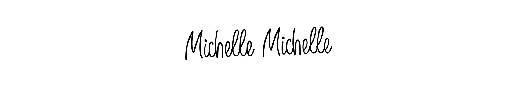 Design your own signature with our free online signature maker. With this signature software, you can create a handwritten (Angelique-Rose-font-FFP) signature for name Michelle Michelle. Michelle Michelle signature style 5 images and pictures png