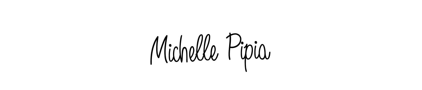 How to make Michelle Pipia name signature. Use Angelique-Rose-font-FFP style for creating short signs online. This is the latest handwritten sign. Michelle Pipia signature style 5 images and pictures png