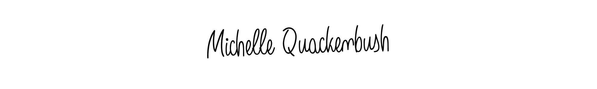 Make a beautiful signature design for name Michelle Quackenbush. With this signature (Angelique-Rose-font-FFP) style, you can create a handwritten signature for free. Michelle Quackenbush signature style 5 images and pictures png