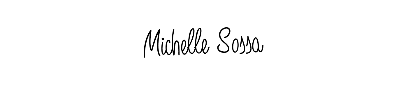 How to make Michelle Sossa name signature. Use Angelique-Rose-font-FFP style for creating short signs online. This is the latest handwritten sign. Michelle Sossa signature style 5 images and pictures png