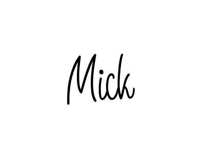 Use a signature maker to create a handwritten signature online. With this signature software, you can design (Angelique-Rose-font-FFP) your own signature for name Mick. Mick signature style 5 images and pictures png