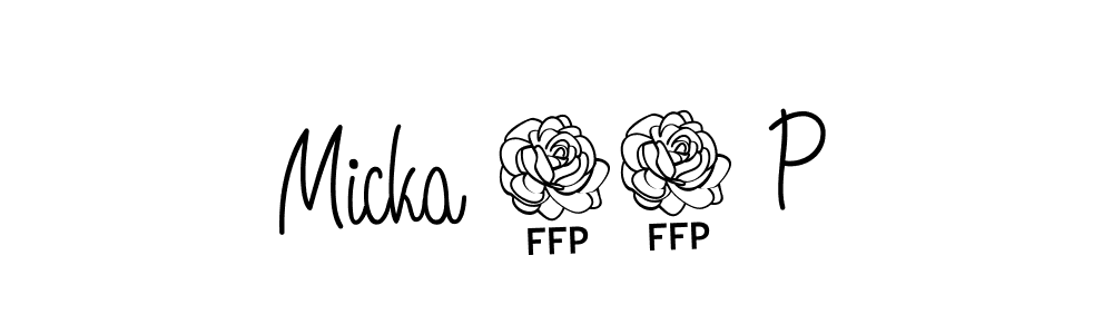 How to Draw Micka 05 P signature style? Angelique-Rose-font-FFP is a latest design signature styles for name Micka 05 P. Micka 05 P signature style 5 images and pictures png