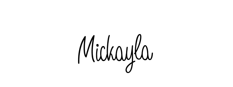 Create a beautiful signature design for name Mickayla. With this signature (Angelique-Rose-font-FFP) fonts, you can make a handwritten signature for free. Mickayla signature style 5 images and pictures png