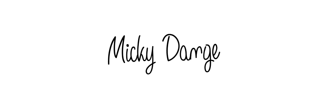 Make a beautiful signature design for name Micky Dange. With this signature (Angelique-Rose-font-FFP) style, you can create a handwritten signature for free. Micky Dange signature style 5 images and pictures png