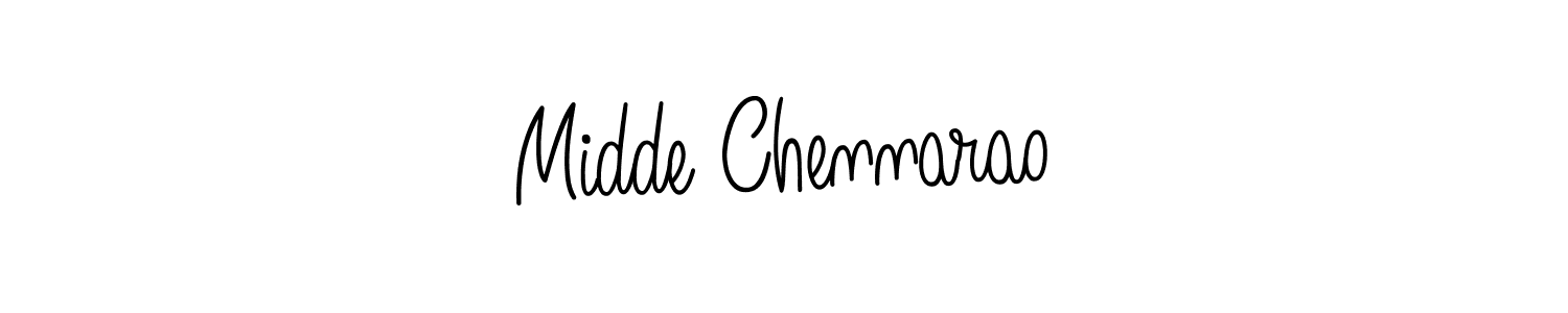 Also we have Midde Chennarao name is the best signature style. Create professional handwritten signature collection using Angelique-Rose-font-FFP autograph style. Midde Chennarao signature style 5 images and pictures png