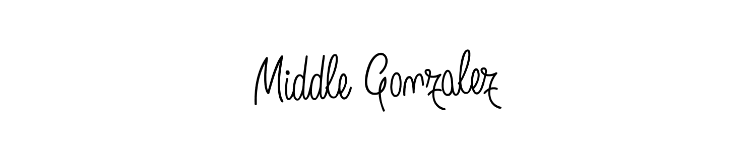 Make a beautiful signature design for name Middle Gonzalez. Use this online signature maker to create a handwritten signature for free. Middle Gonzalez signature style 5 images and pictures png