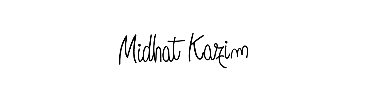 Make a beautiful signature design for name Midhat Kazim. With this signature (Angelique-Rose-font-FFP) style, you can create a handwritten signature for free. Midhat Kazim signature style 5 images and pictures png