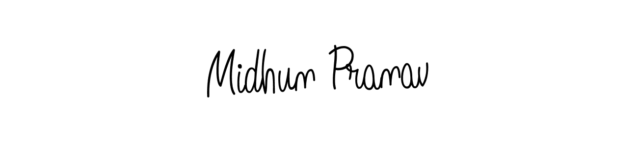 Design your own signature with our free online signature maker. With this signature software, you can create a handwritten (Angelique-Rose-font-FFP) signature for name Midhun Pranav. Midhun Pranav signature style 5 images and pictures png