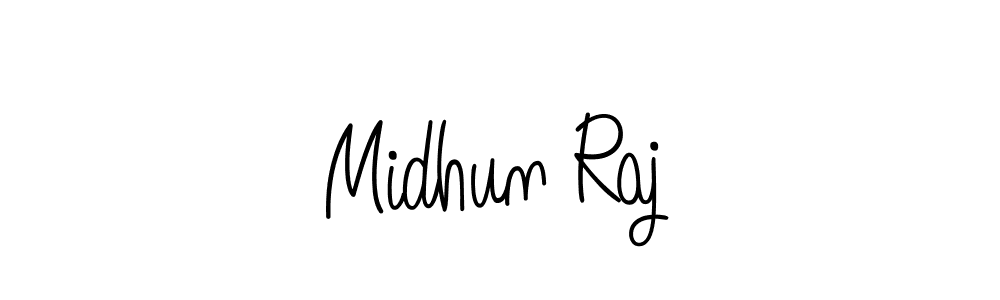 Make a beautiful signature design for name Midhun Raj. With this signature (Angelique-Rose-font-FFP) style, you can create a handwritten signature for free. Midhun Raj signature style 5 images and pictures png