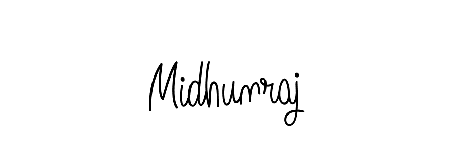 The best way (Angelique-Rose-font-FFP) to make a short signature is to pick only two or three words in your name. The name Midhunraj include a total of six letters. For converting this name. Midhunraj signature style 5 images and pictures png