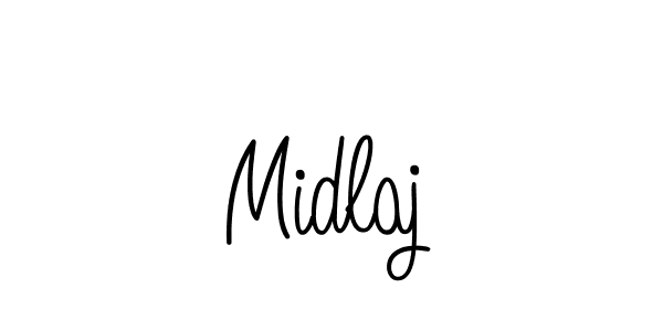 Midlaj stylish signature style. Best Handwritten Sign (Angelique-Rose-font-FFP) for my name. Handwritten Signature Collection Ideas for my name Midlaj. Midlaj signature style 5 images and pictures png