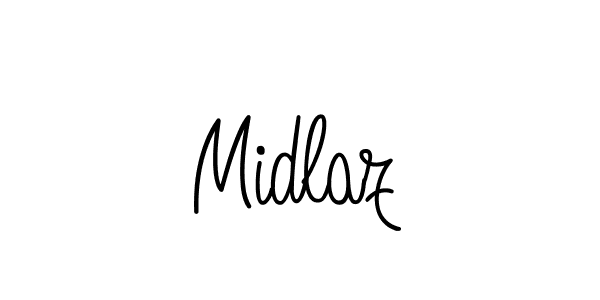 Create a beautiful signature design for name Midlaz. With this signature (Angelique-Rose-font-FFP) fonts, you can make a handwritten signature for free. Midlaz signature style 5 images and pictures png