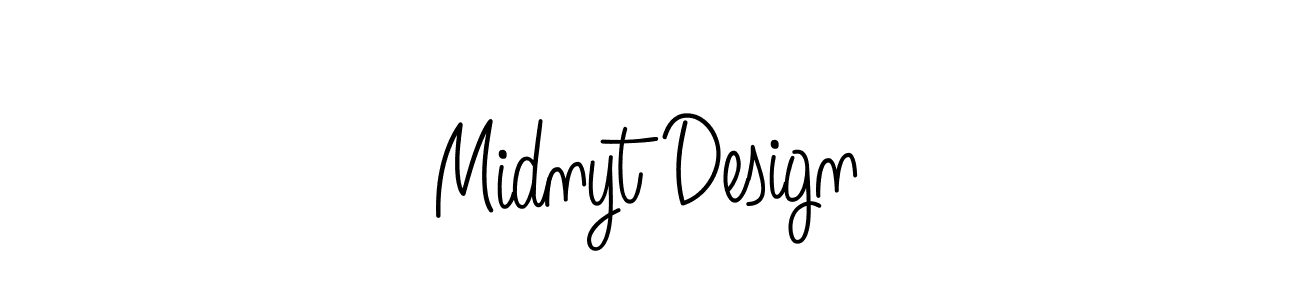 Make a beautiful signature design for name Midnyt Design. With this signature (Angelique-Rose-font-FFP) style, you can create a handwritten signature for free. Midnyt Design signature style 5 images and pictures png