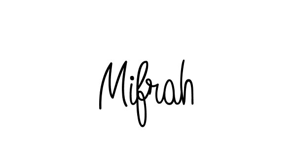 You should practise on your own different ways (Angelique-Rose-font-FFP) to write your name (Mifrah) in signature. don't let someone else do it for you. Mifrah signature style 5 images and pictures png