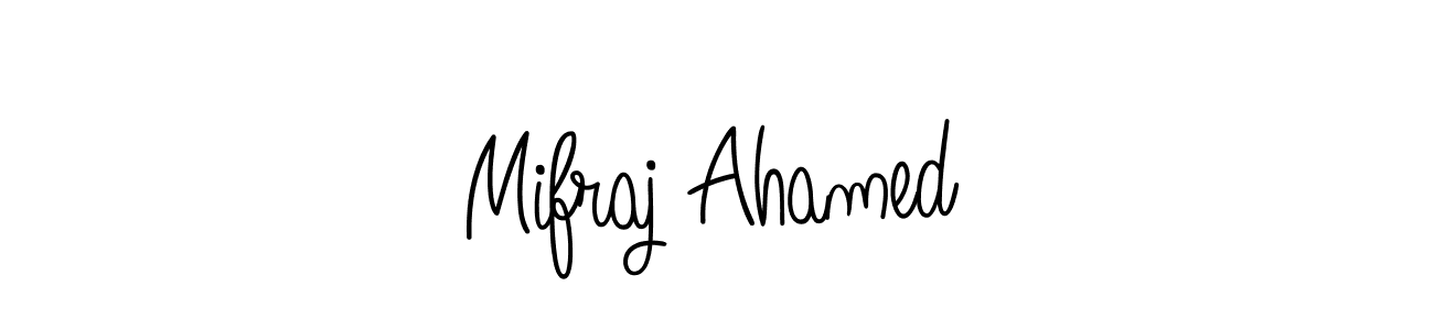 Create a beautiful signature design for name Mifraj Ahamed. With this signature (Angelique-Rose-font-FFP) fonts, you can make a handwritten signature for free. Mifraj Ahamed signature style 5 images and pictures png