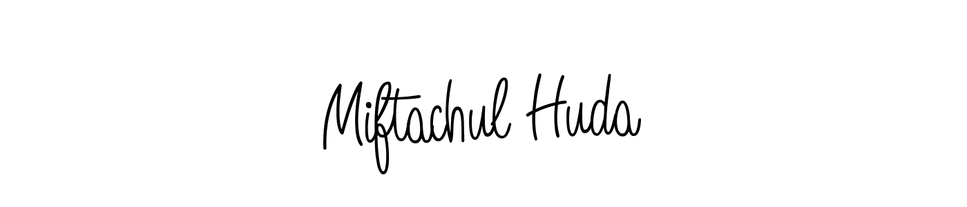 How to make Miftachul Huda name signature. Use Angelique-Rose-font-FFP style for creating short signs online. This is the latest handwritten sign. Miftachul Huda signature style 5 images and pictures png