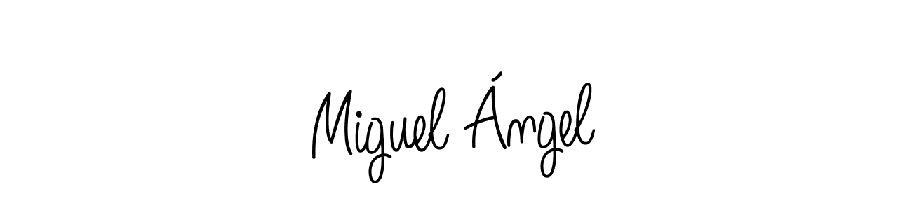 Angelique-Rose-font-FFP is a professional signature style that is perfect for those who want to add a touch of class to their signature. It is also a great choice for those who want to make their signature more unique. Get Miguel Ángel name to fancy signature for free. Miguel Ángel signature style 5 images and pictures png