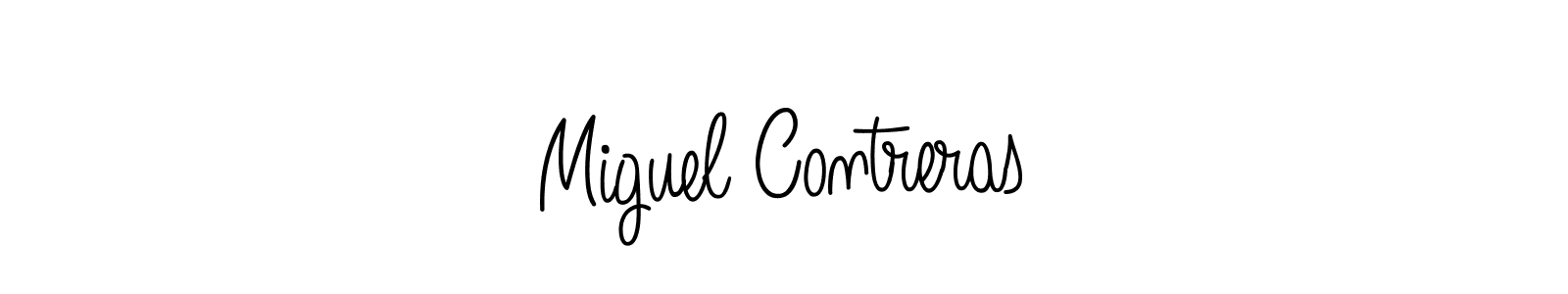 Make a beautiful signature design for name Miguel Contreras. With this signature (Angelique-Rose-font-FFP) style, you can create a handwritten signature for free. Miguel Contreras signature style 5 images and pictures png