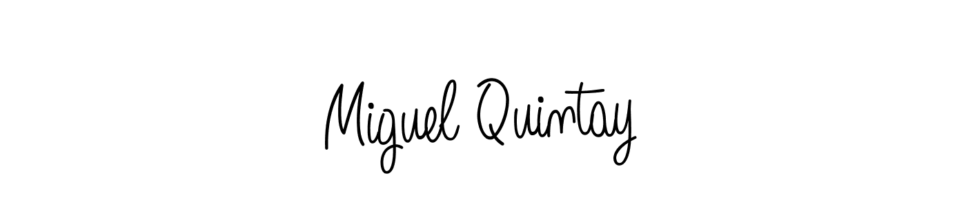 Make a short Miguel Quintay signature style. Manage your documents anywhere anytime using Angelique-Rose-font-FFP. Create and add eSignatures, submit forms, share and send files easily. Miguel Quintay signature style 5 images and pictures png