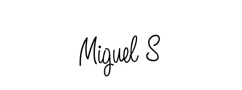 Angelique-Rose-font-FFP is a professional signature style that is perfect for those who want to add a touch of class to their signature. It is also a great choice for those who want to make their signature more unique. Get Miguel S name to fancy signature for free. Miguel S signature style 5 images and pictures png