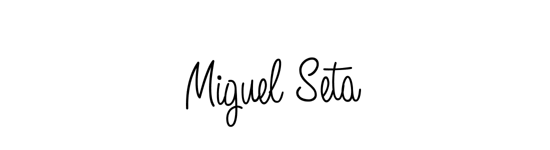 How to Draw Miguel Seta signature style? Angelique-Rose-font-FFP is a latest design signature styles for name Miguel Seta. Miguel Seta signature style 5 images and pictures png