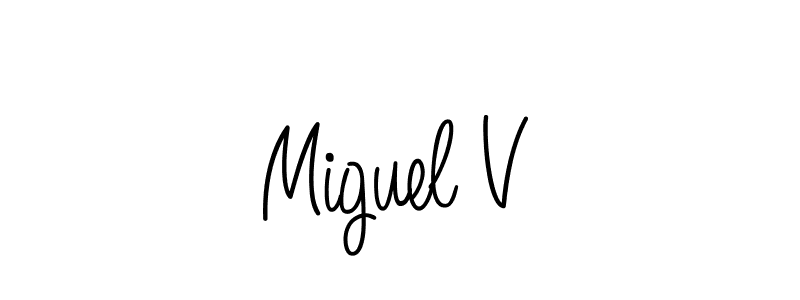 Angelique-Rose-font-FFP is a professional signature style that is perfect for those who want to add a touch of class to their signature. It is also a great choice for those who want to make their signature more unique. Get Miguel V name to fancy signature for free. Miguel V signature style 5 images and pictures png