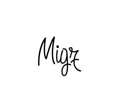 Also we have Migz name is the best signature style. Create professional handwritten signature collection using Angelique-Rose-font-FFP autograph style. Migz signature style 5 images and pictures png