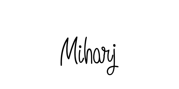 Make a beautiful signature design for name Miharj. With this signature (Angelique-Rose-font-FFP) style, you can create a handwritten signature for free. Miharj signature style 5 images and pictures png