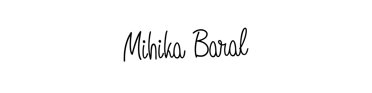 Check out images of Autograph of Mihika Baral name. Actor Mihika Baral Signature Style. Angelique-Rose-font-FFP is a professional sign style online. Mihika Baral signature style 5 images and pictures png