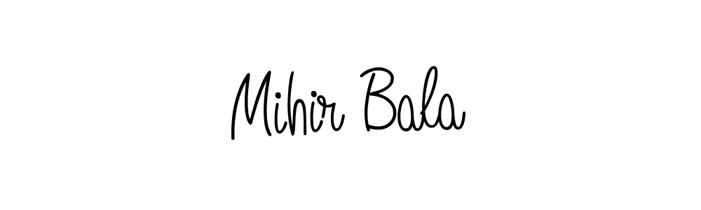 You should practise on your own different ways (Angelique-Rose-font-FFP) to write your name (Mihir Bala) in signature. don't let someone else do it for you. Mihir Bala signature style 5 images and pictures png