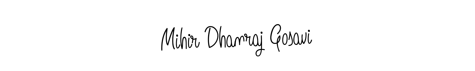 Create a beautiful signature design for name Mihir Dhanraj Gosavi. With this signature (Angelique-Rose-font-FFP) fonts, you can make a handwritten signature for free. Mihir Dhanraj Gosavi signature style 5 images and pictures png