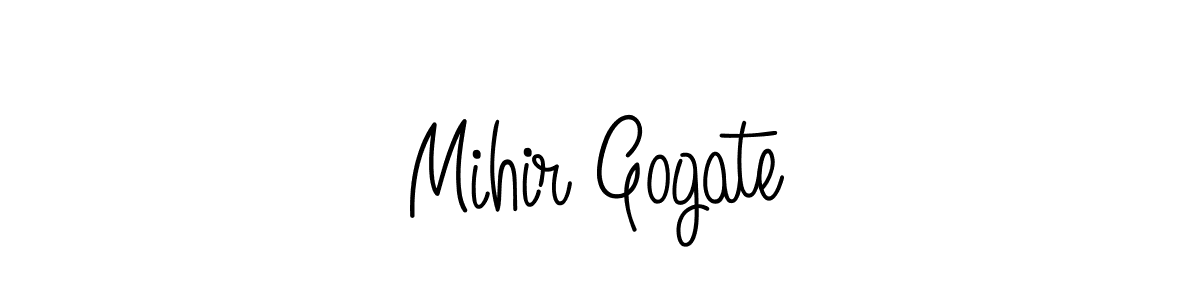 How to make Mihir Gogate name signature. Use Angelique-Rose-font-FFP style for creating short signs online. This is the latest handwritten sign. Mihir Gogate signature style 5 images and pictures png