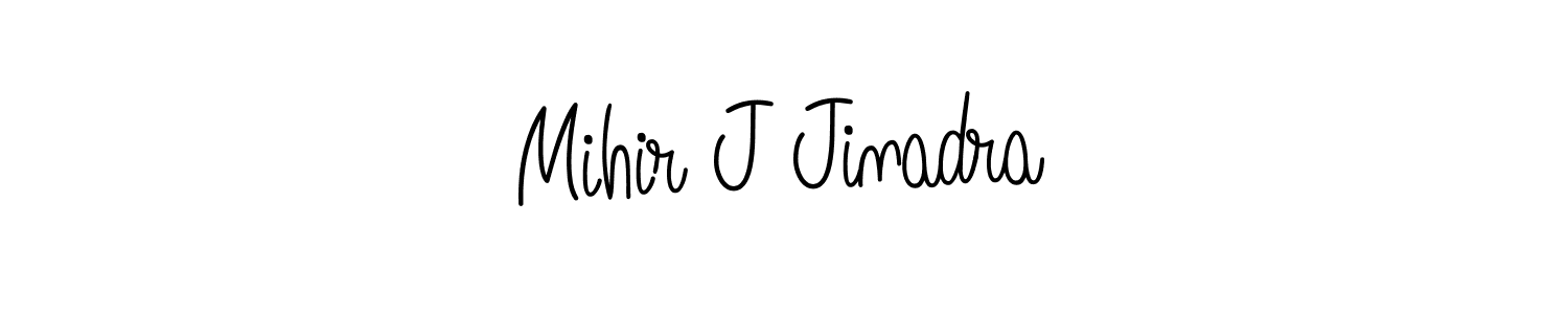 Use a signature maker to create a handwritten signature online. With this signature software, you can design (Angelique-Rose-font-FFP) your own signature for name Mihir J Jinadra. Mihir J Jinadra signature style 5 images and pictures png