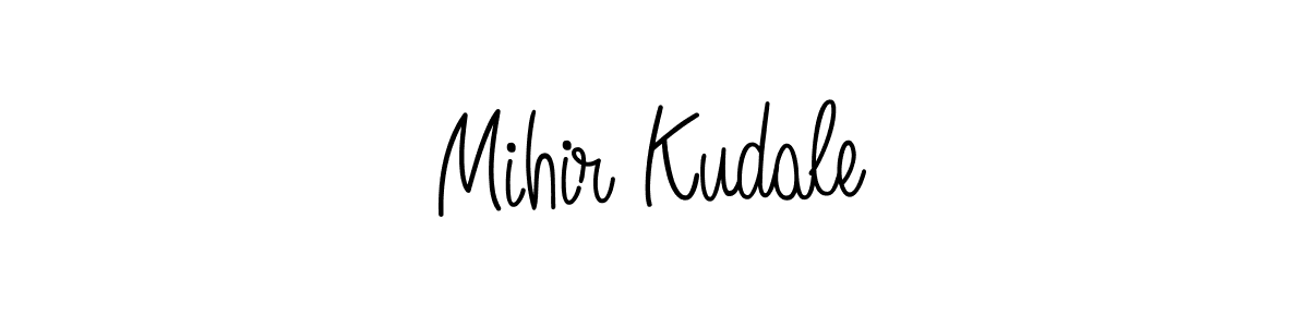 You should practise on your own different ways (Angelique-Rose-font-FFP) to write your name (Mihir Kudale) in signature. don't let someone else do it for you. Mihir Kudale signature style 5 images and pictures png