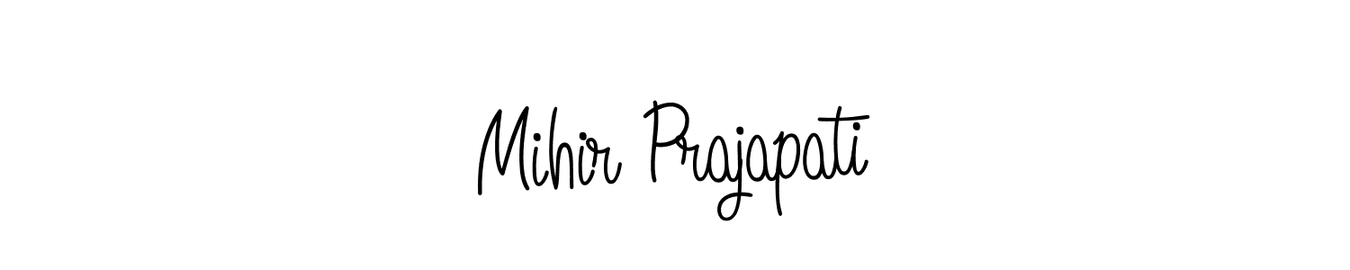 How to make Mihir Prajapati name signature. Use Angelique-Rose-font-FFP style for creating short signs online. This is the latest handwritten sign. Mihir Prajapati signature style 5 images and pictures png