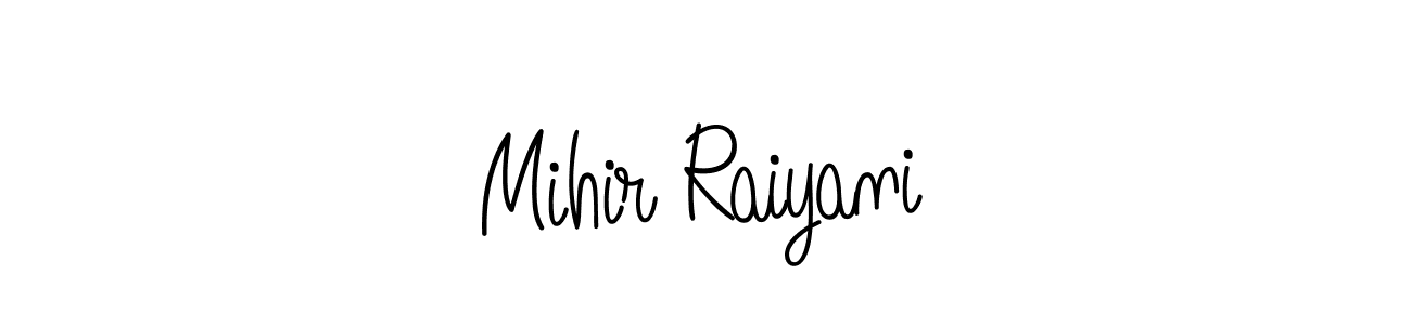 How to Draw Mihir Raiyani signature style? Angelique-Rose-font-FFP is a latest design signature styles for name Mihir Raiyani. Mihir Raiyani signature style 5 images and pictures png