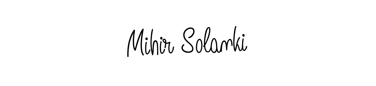 You should practise on your own different ways (Angelique-Rose-font-FFP) to write your name (Mihir Solanki) in signature. don't let someone else do it for you. Mihir Solanki signature style 5 images and pictures png