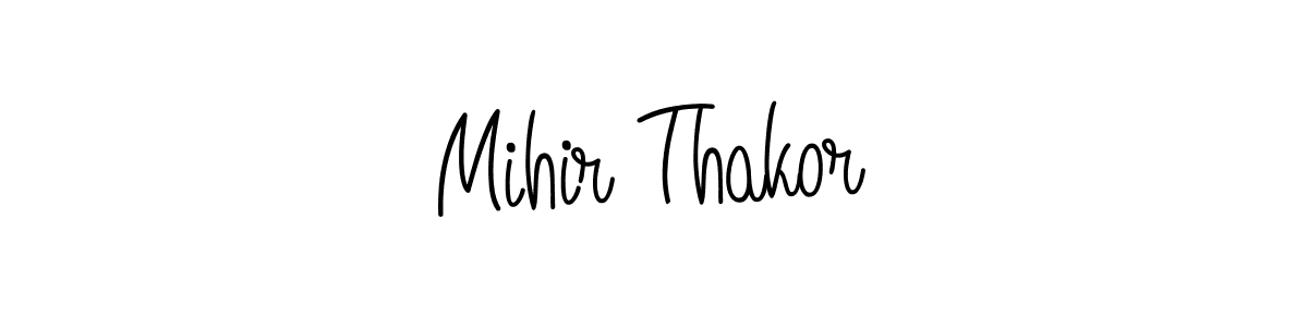 Mihir Thakor stylish signature style. Best Handwritten Sign (Angelique-Rose-font-FFP) for my name. Handwritten Signature Collection Ideas for my name Mihir Thakor. Mihir Thakor signature style 5 images and pictures png