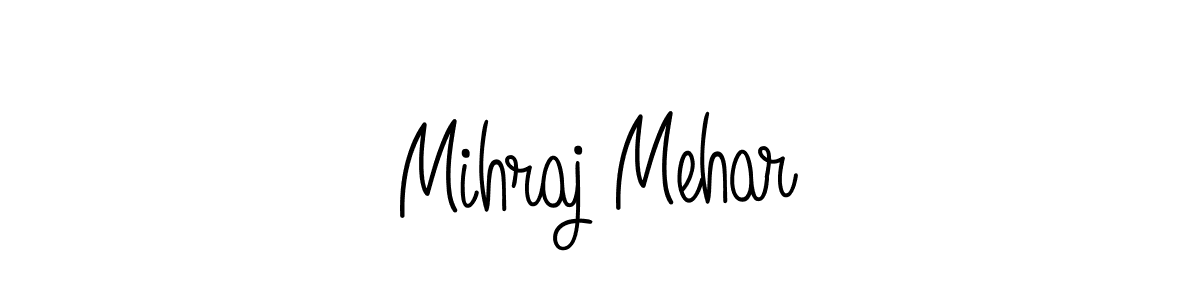 How to make Mihraj Mehar name signature. Use Angelique-Rose-font-FFP style for creating short signs online. This is the latest handwritten sign. Mihraj Mehar signature style 5 images and pictures png